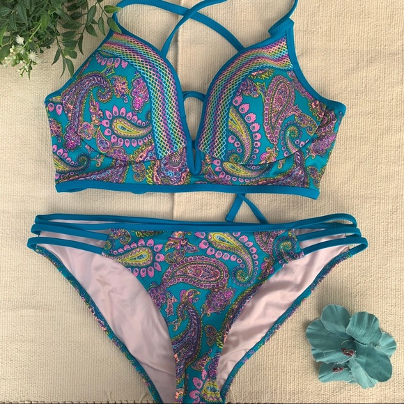 Rainbow Paisley Bikini - Picture 1 of 4